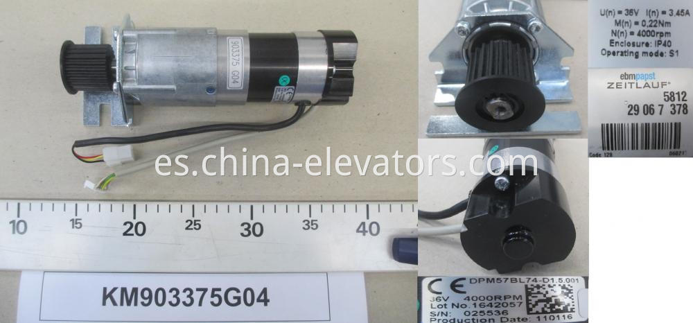 Motor de puerta del ascensor Kone KM903375G04 KONE Elevator Door Motor KM903375G04